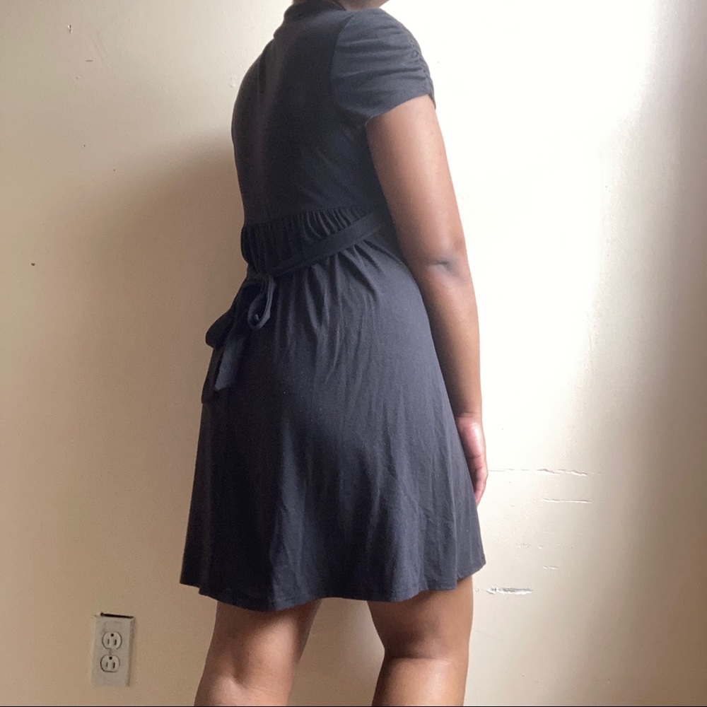 BLACK RUFFLED DRESS - Picture 2 of 5